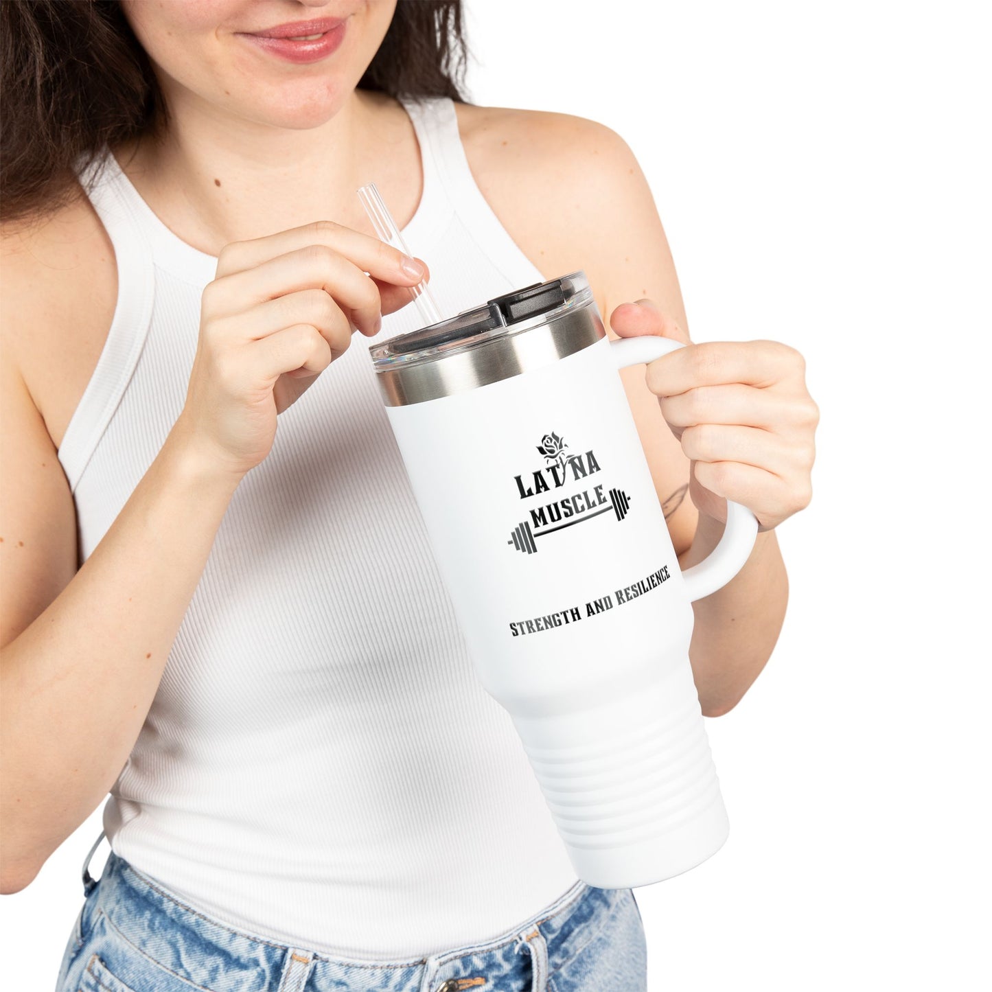 Latina Muscle Insulated Travel Tumbler - Latina Muscle