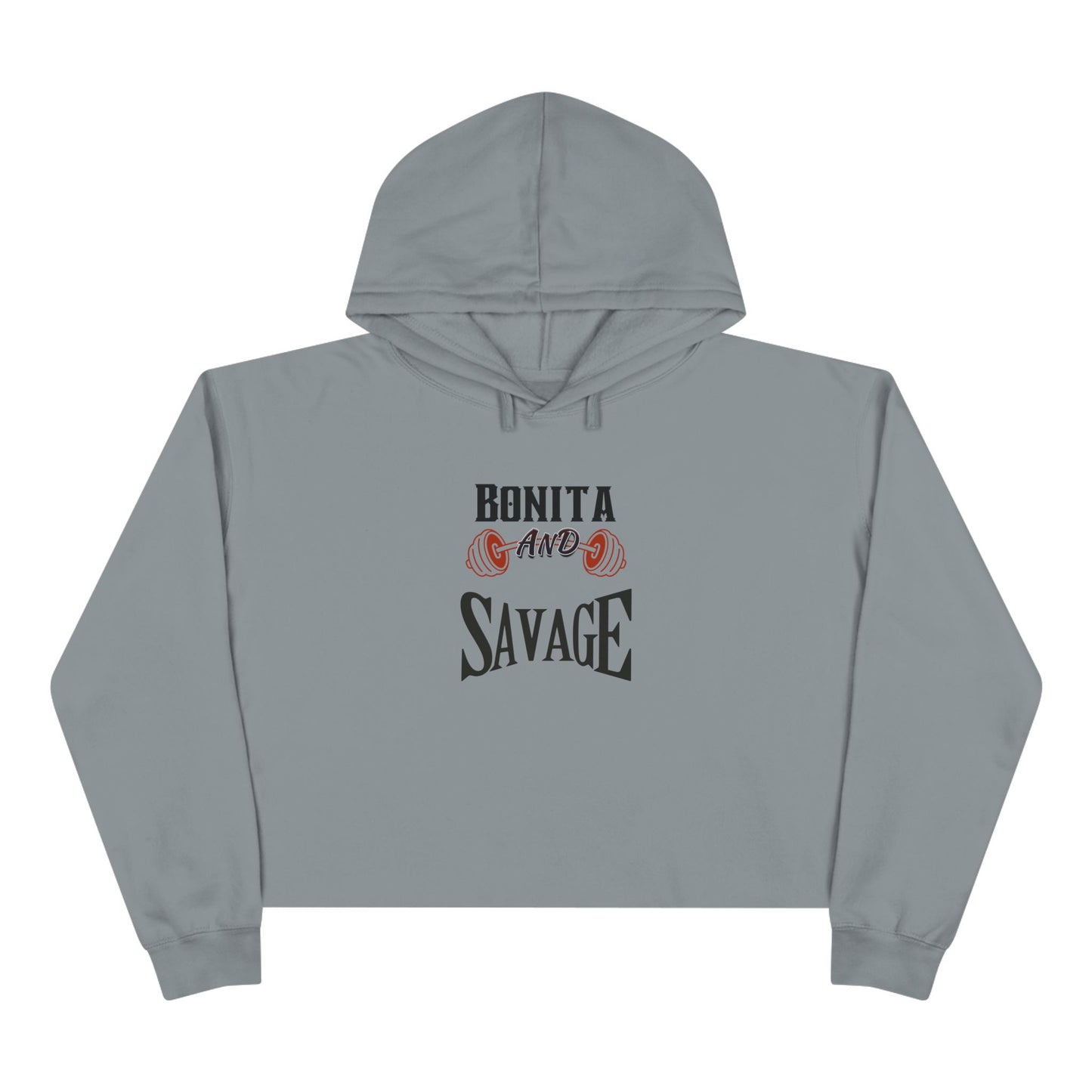 Bonita and Savage Crop Hoodie - Latina Muscle