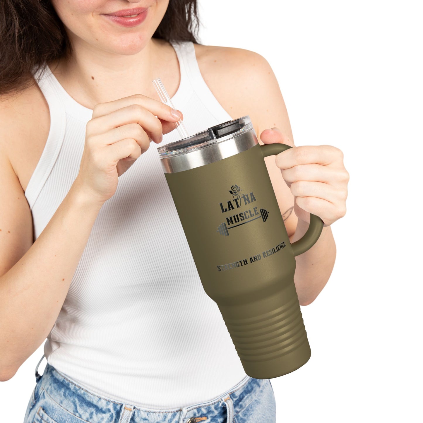 Latina Muscle Insulated Travel Tumbler - Latina Muscle