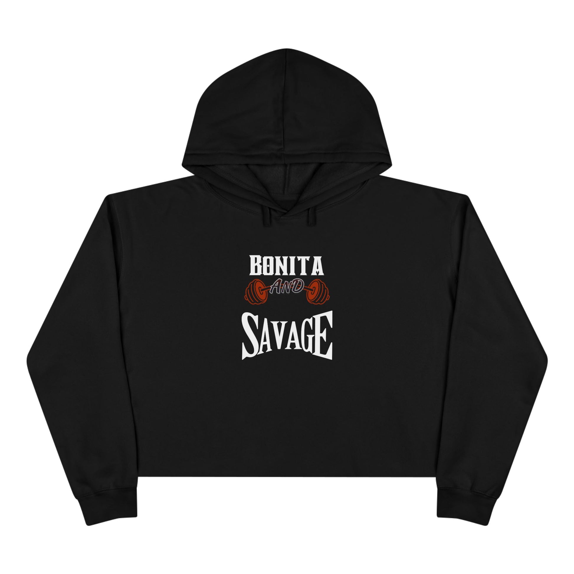 Bonita And Savage Crop Hoodie - Latina Muscle