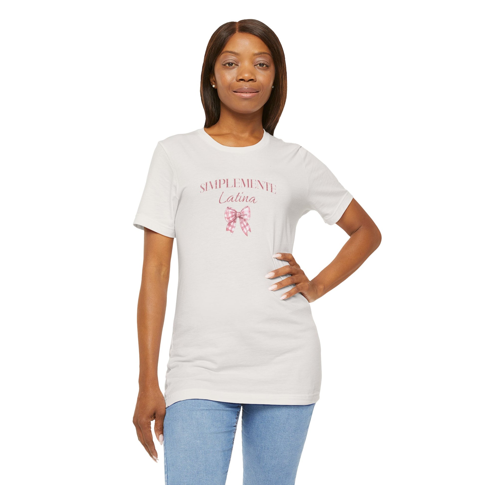 Simplemente Latina Tee Pink Coquette Bow - Latina Muscle
