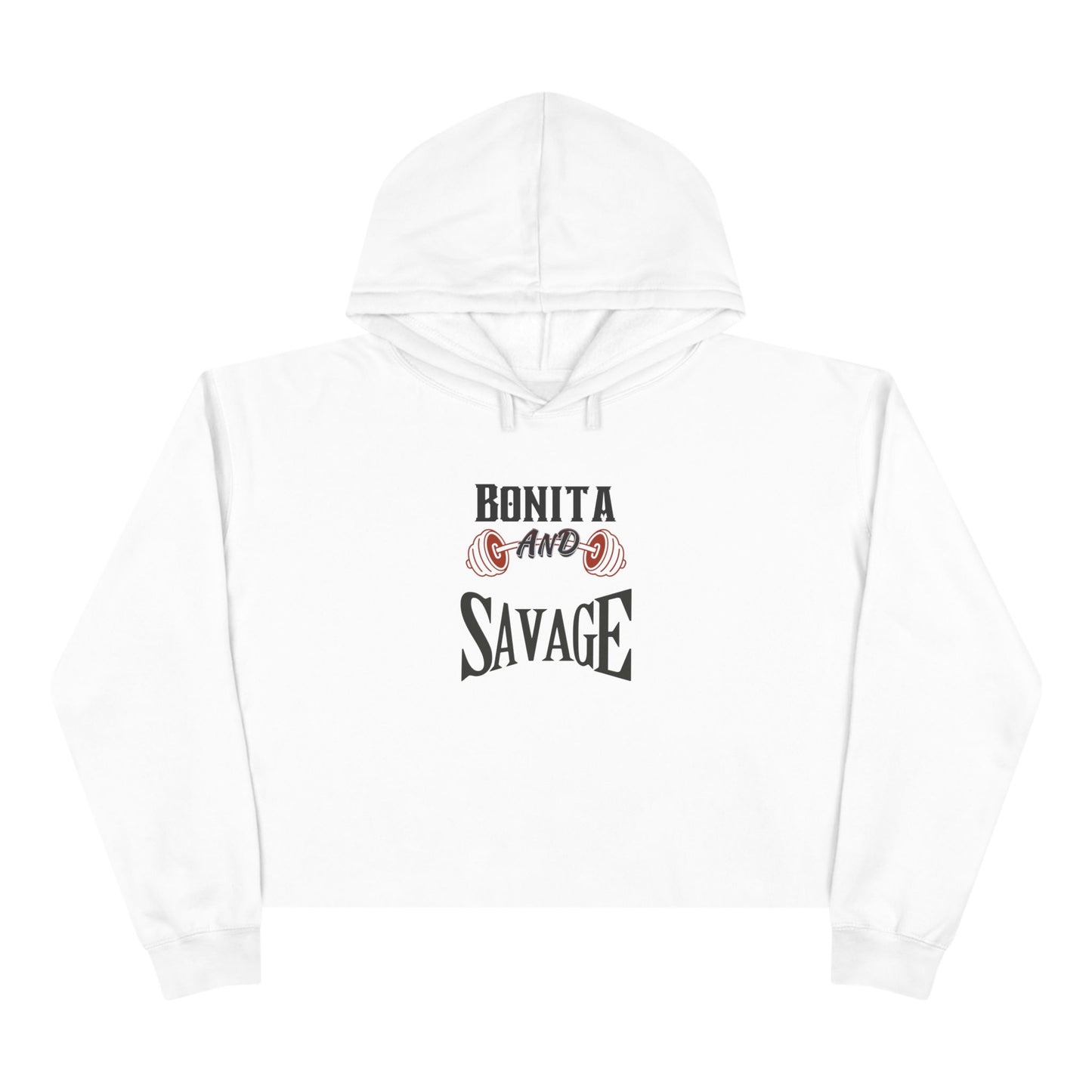 Bonita and Savage Crop Hoodie - Latina Muscle