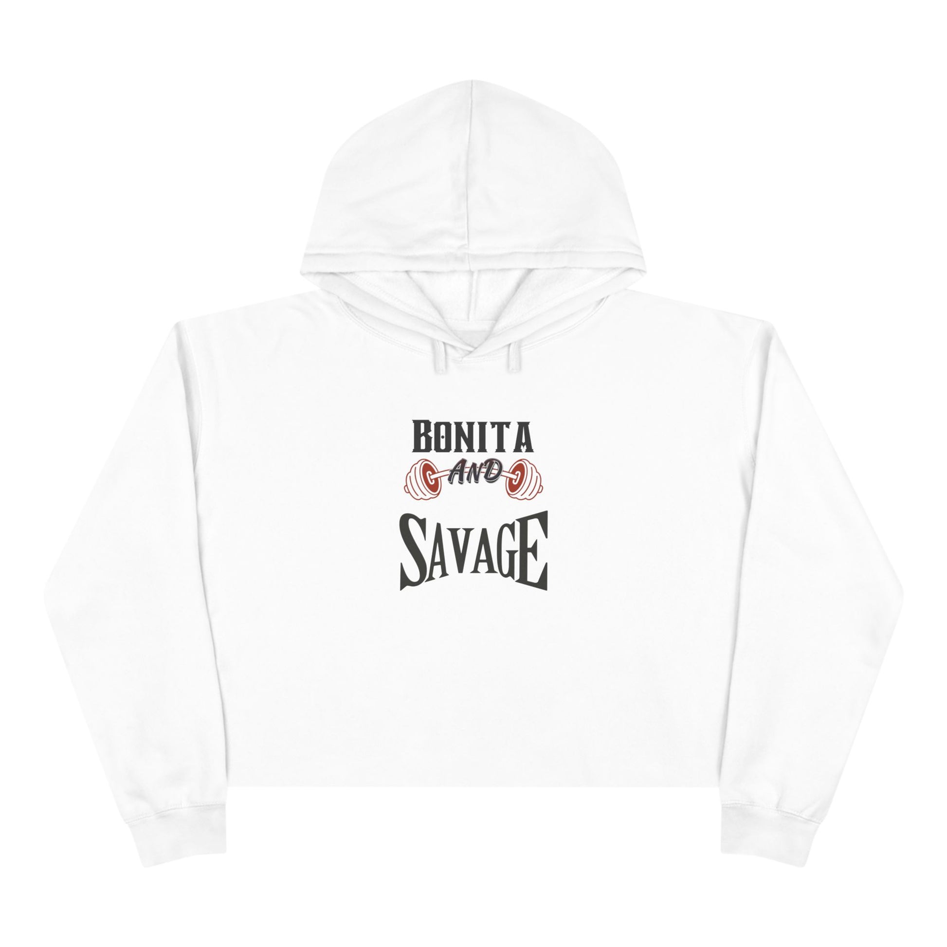 Bonita and Savage Crop Hoodie - Latina Muscle