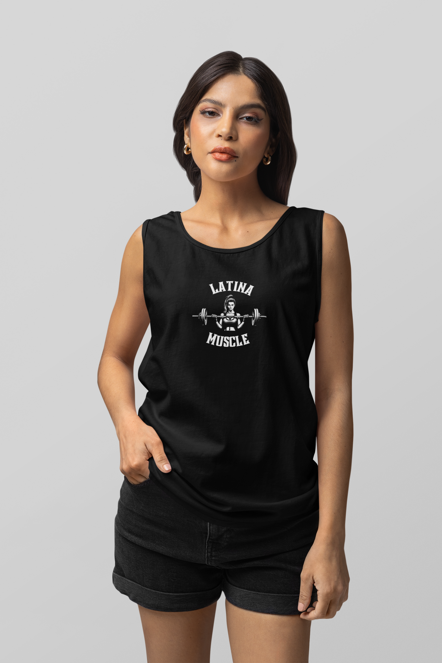 Tank Top - Latina Muscle Workout Tee - Latina Muscle