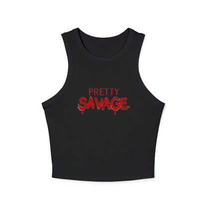 Pretty Savage Micro Rib Tank Top - Latina Muscle