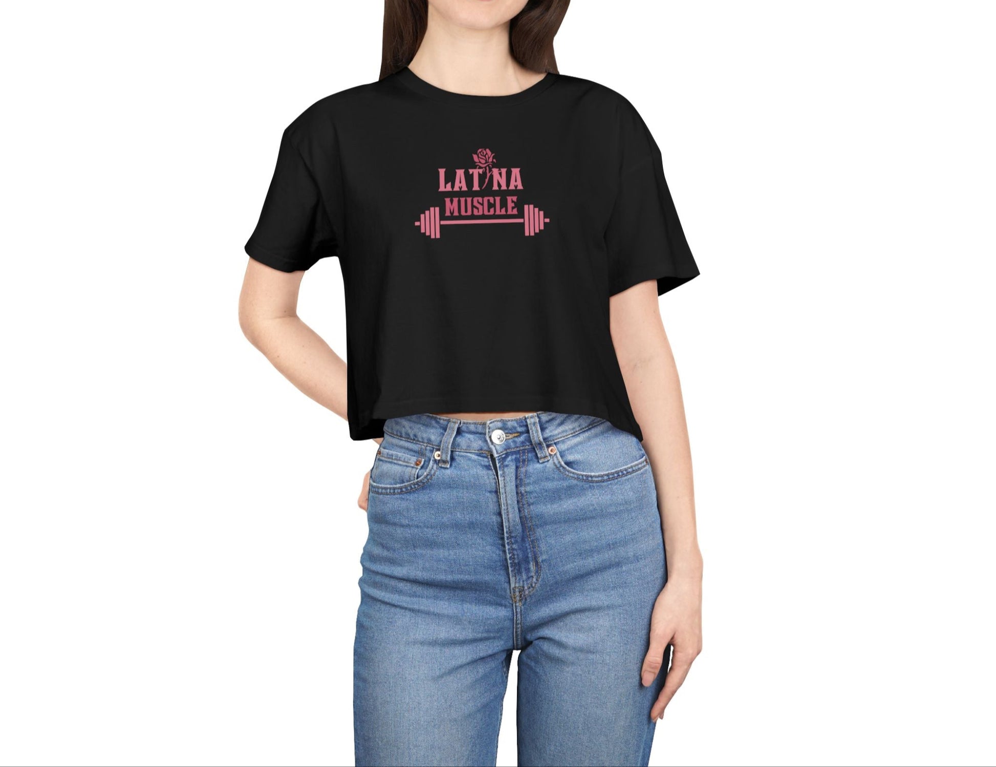 Latina Muscle Crop Top - Pink Letter Edition - Latina Muscle