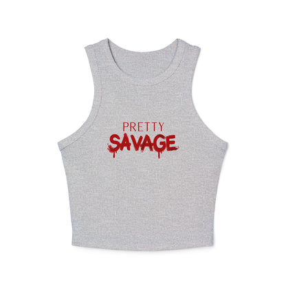 Pretty Savage Micro Rib Tank Top - Latina Muscle