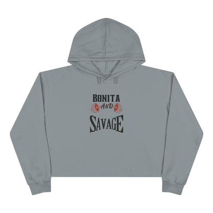 Bonita and Savage Crop Hoodie - Latina Muscle