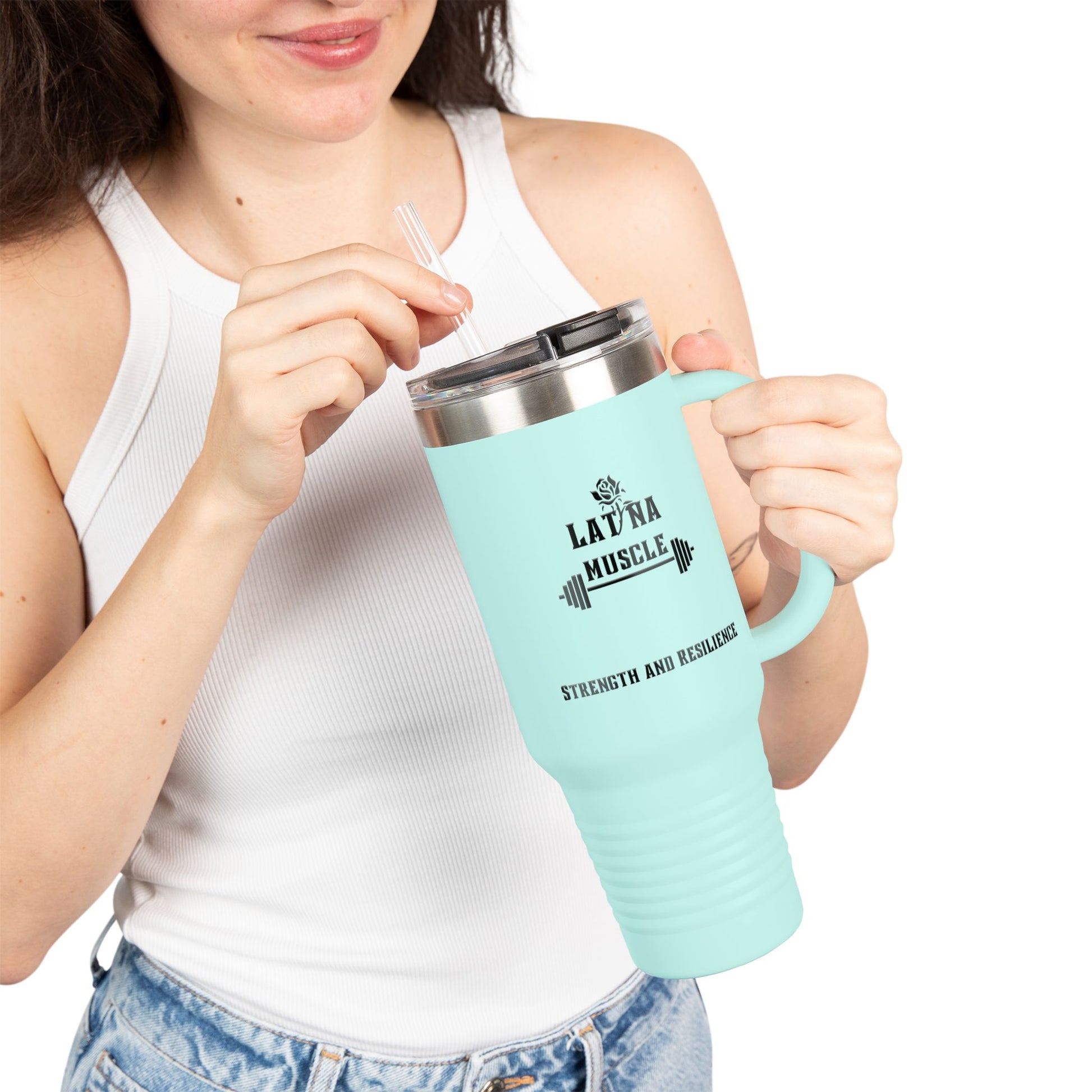 Latina Muscle Insulated Travel Tumbler - Latina Muscle