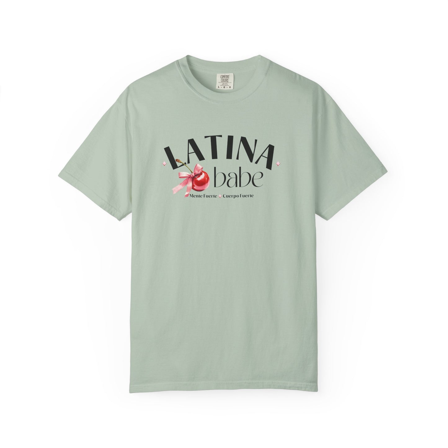 Latina Babe Mente Fuerte Cuerpo Fuerte Tee - Cherry Design - Latina Muscle