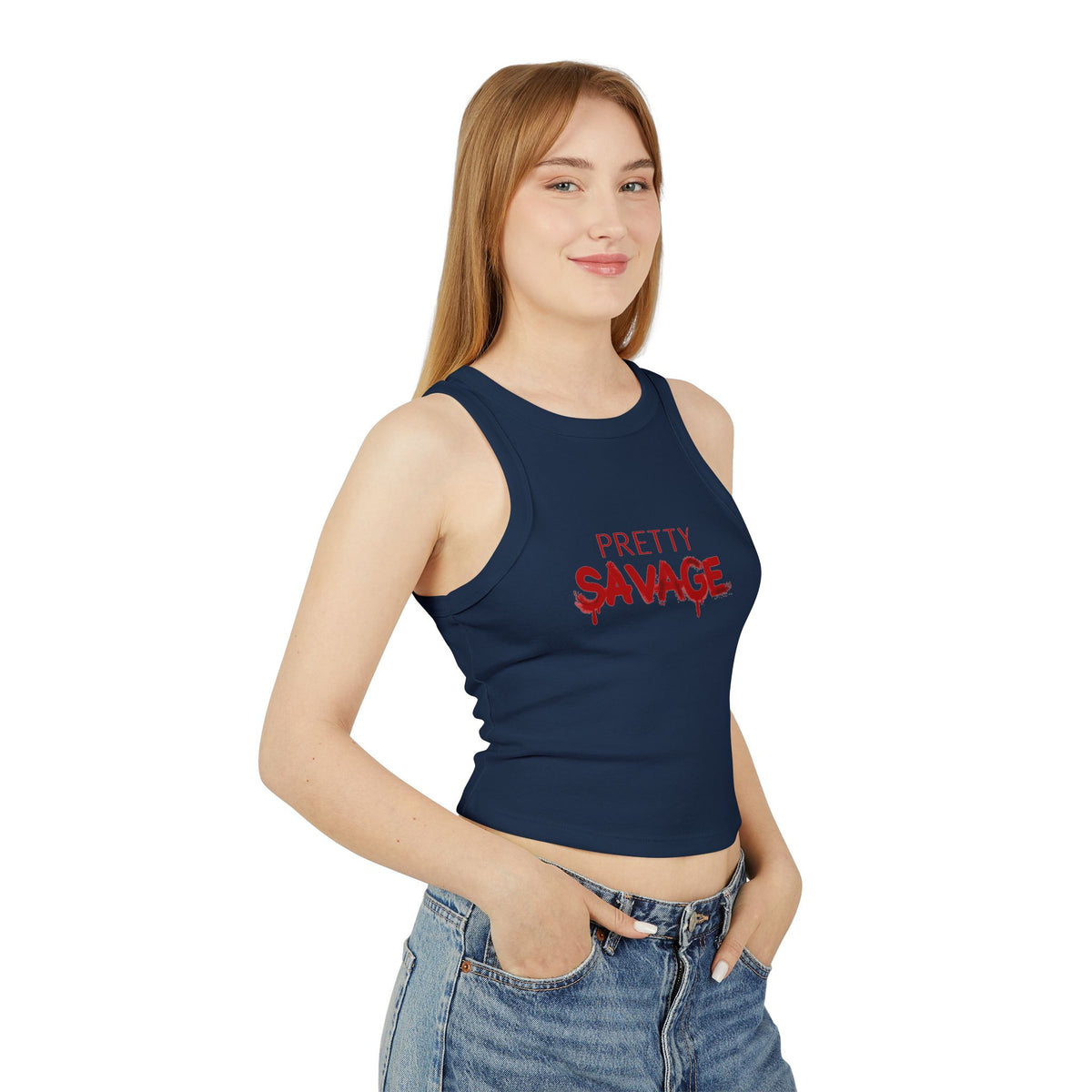 Pretty Savage Micro Rib Tank Top - Latina Muscle