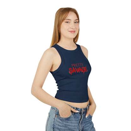 Pretty Savage Micro Rib Tank Top - Latina Muscle