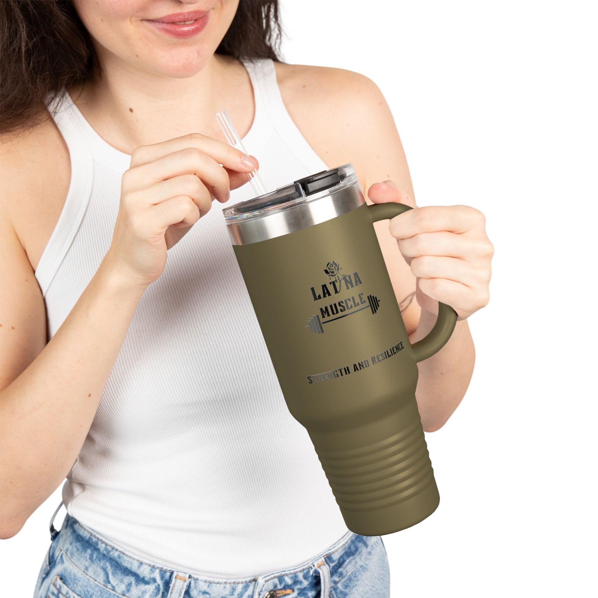 Latina Muscle Insulated Travel Tumbler - Latina Muscle