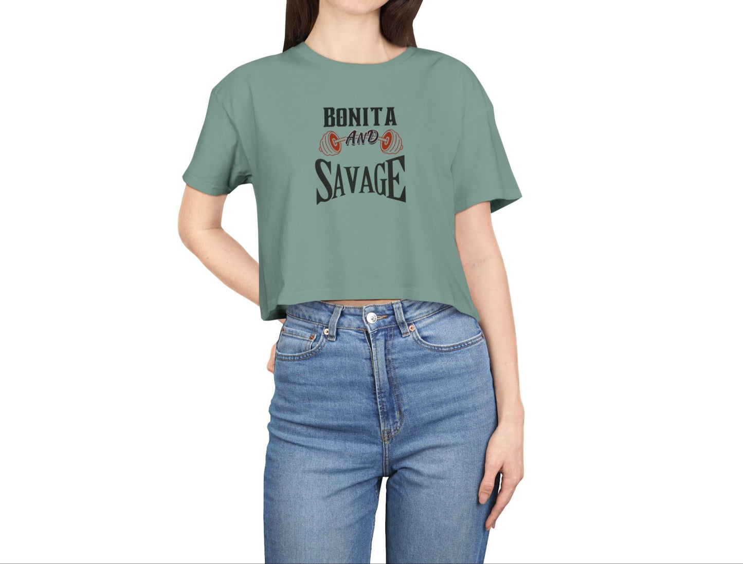 Bonita and Savage Crop Top - Latina Muscle