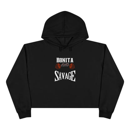 Bonita And Savage Crop Hoodie - Latina Muscle