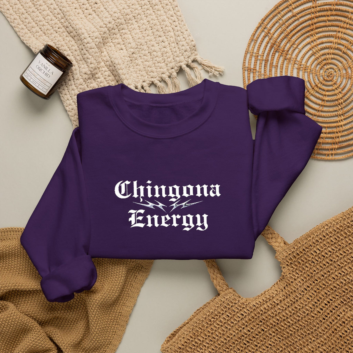 Chingona Energy - Embroidered Sweater