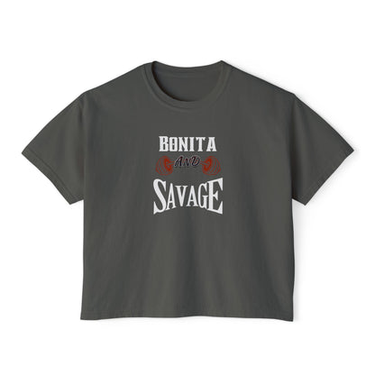 Bonita And Savage Boxy Tee - Latina Muscle