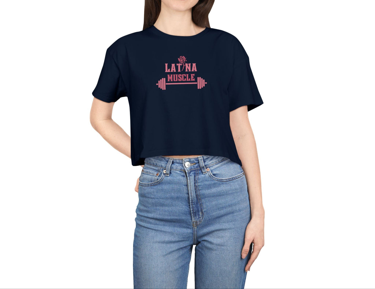 Latina Muscle Crop Top - Pink Letter Edition - Latina Muscle