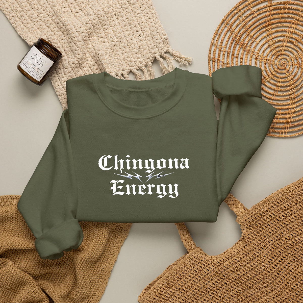 Chingona Energy - Embroidered Sweater