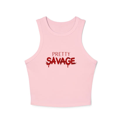 Pretty Savage Micro Rib Tank Top - Latina Muscle