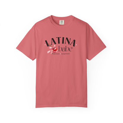 Latina Babe Mente Fuerte Cuerpo Fuerte Tee - Cherry Design - Latina Muscle