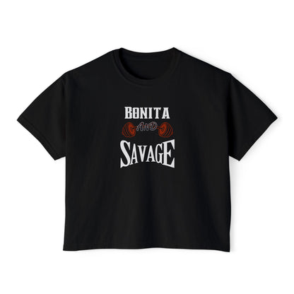 Bonita And Savage Boxy Tee - Latina Muscle