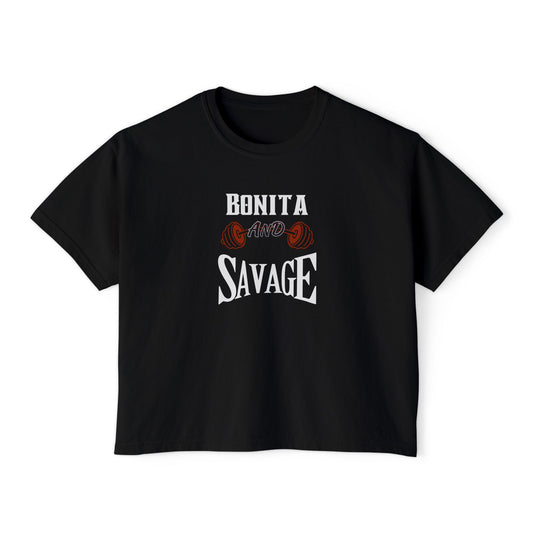 Bonita And Savage Boxy Tee - Latina Muscle