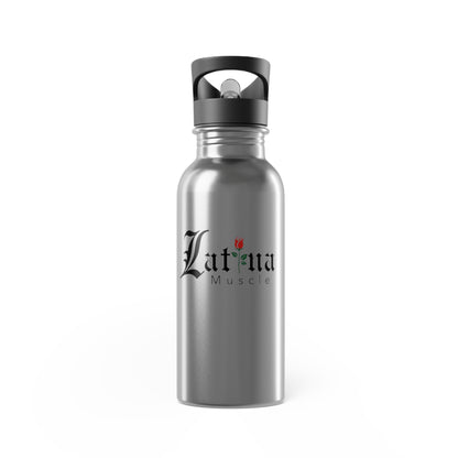 Latina Muscle Stainless Steel Water Bottle with Straw — 20oz