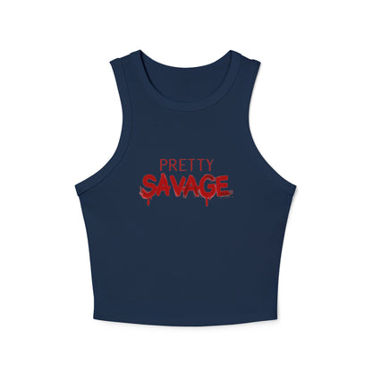 Pretty Savage Micro Rib Tank Top - Latina Muscle