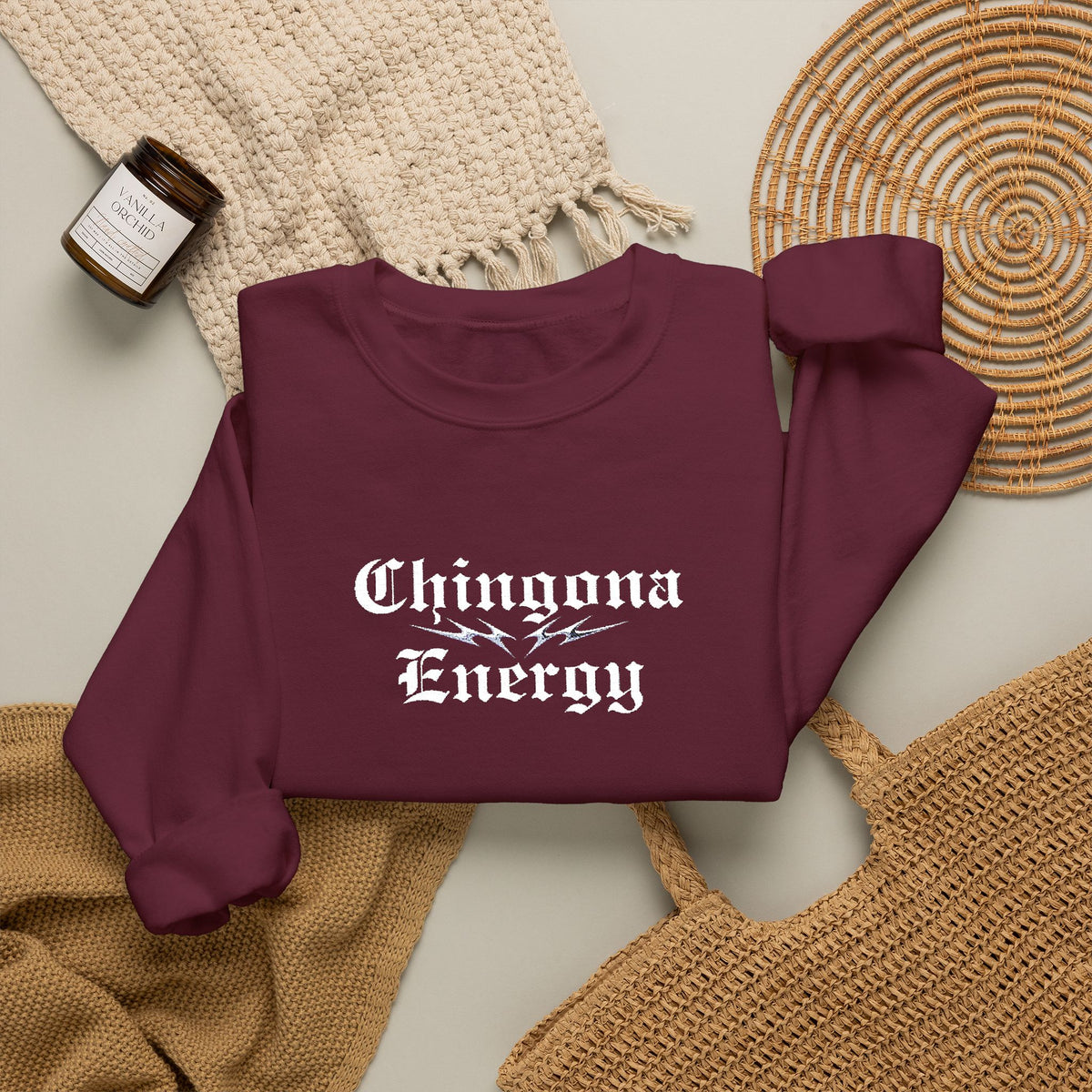 Chingona Energy - Embroidered Sweater