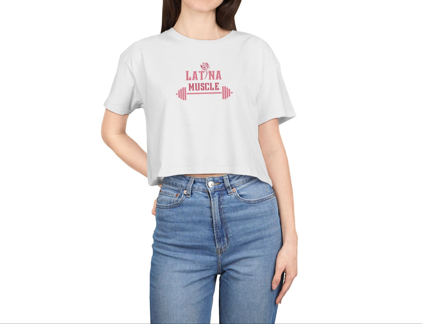 Latina Muscle Crop Top - Pink Letter Edition - Latina Muscle