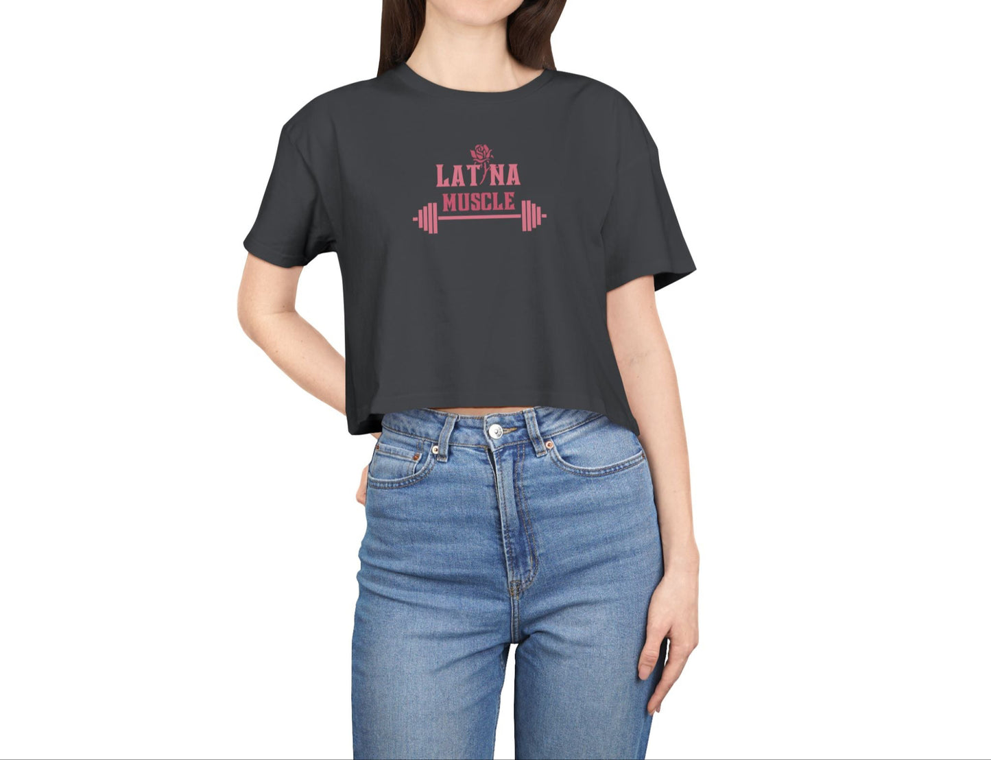 Latina Muscle Crop Top - Pink Letter Edition - Latina Muscle