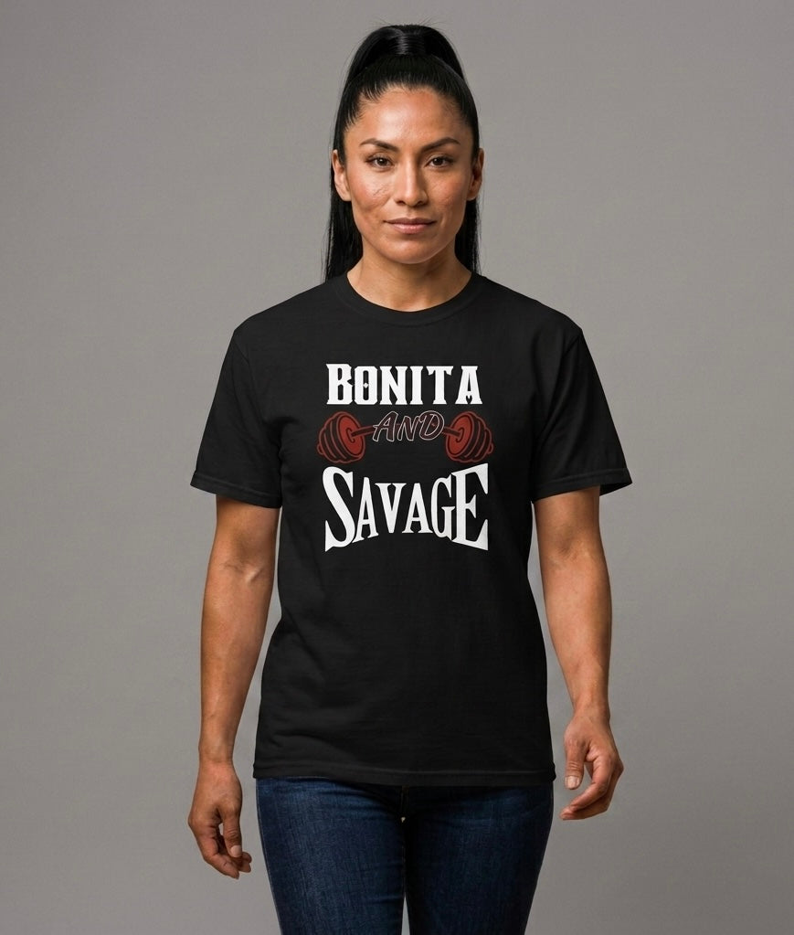 Bonita And Savage Tee - Latina Muscle