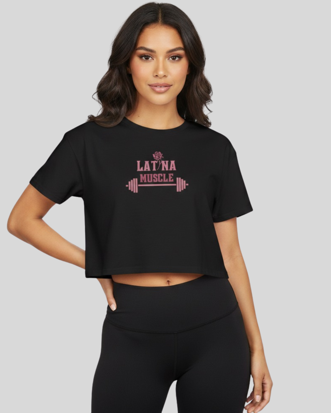 Latina Muscle Crop Top - Pink Letter Edition - Latina Muscle