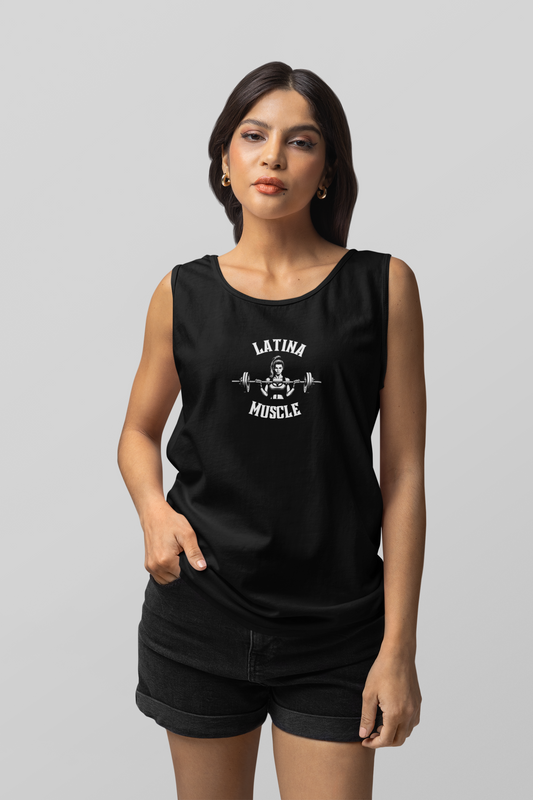Tank Top - Latina Muscle Workout Tee - Latina Muscle