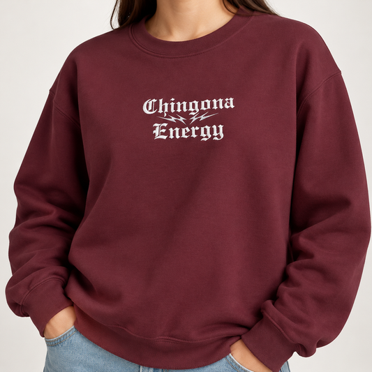 Chingona Energy - Embroidered Sweater